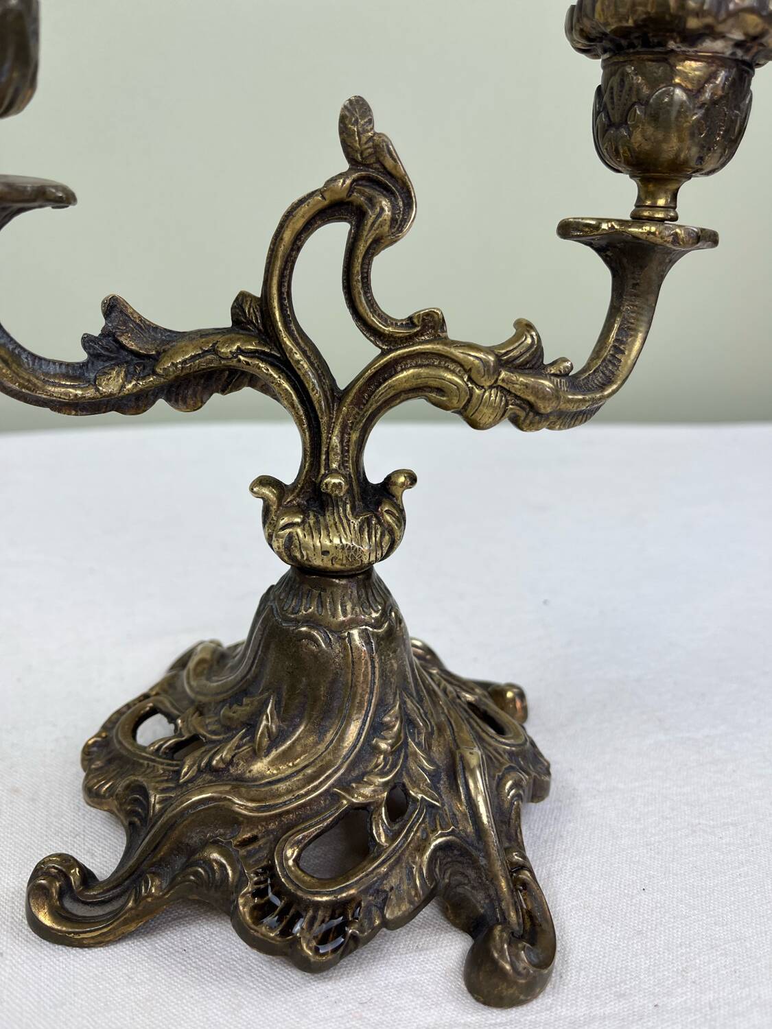 Antique bronze candlestick