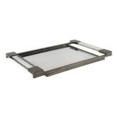 Jacques Adnet, plateau en lucite miroir moderniste, Maison Adnet, France 1950