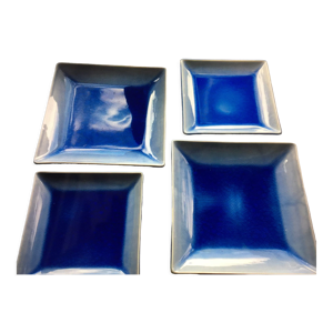 Lot de 4 plats carrés