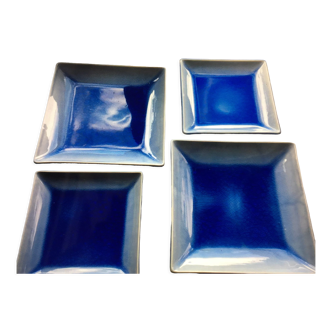 Lot de 4 plats carrés