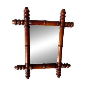 Miroir cadre bambou 19ème