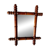 19th century bamboo frame mirror
