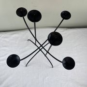 Sculptural chandelier in wrought iron