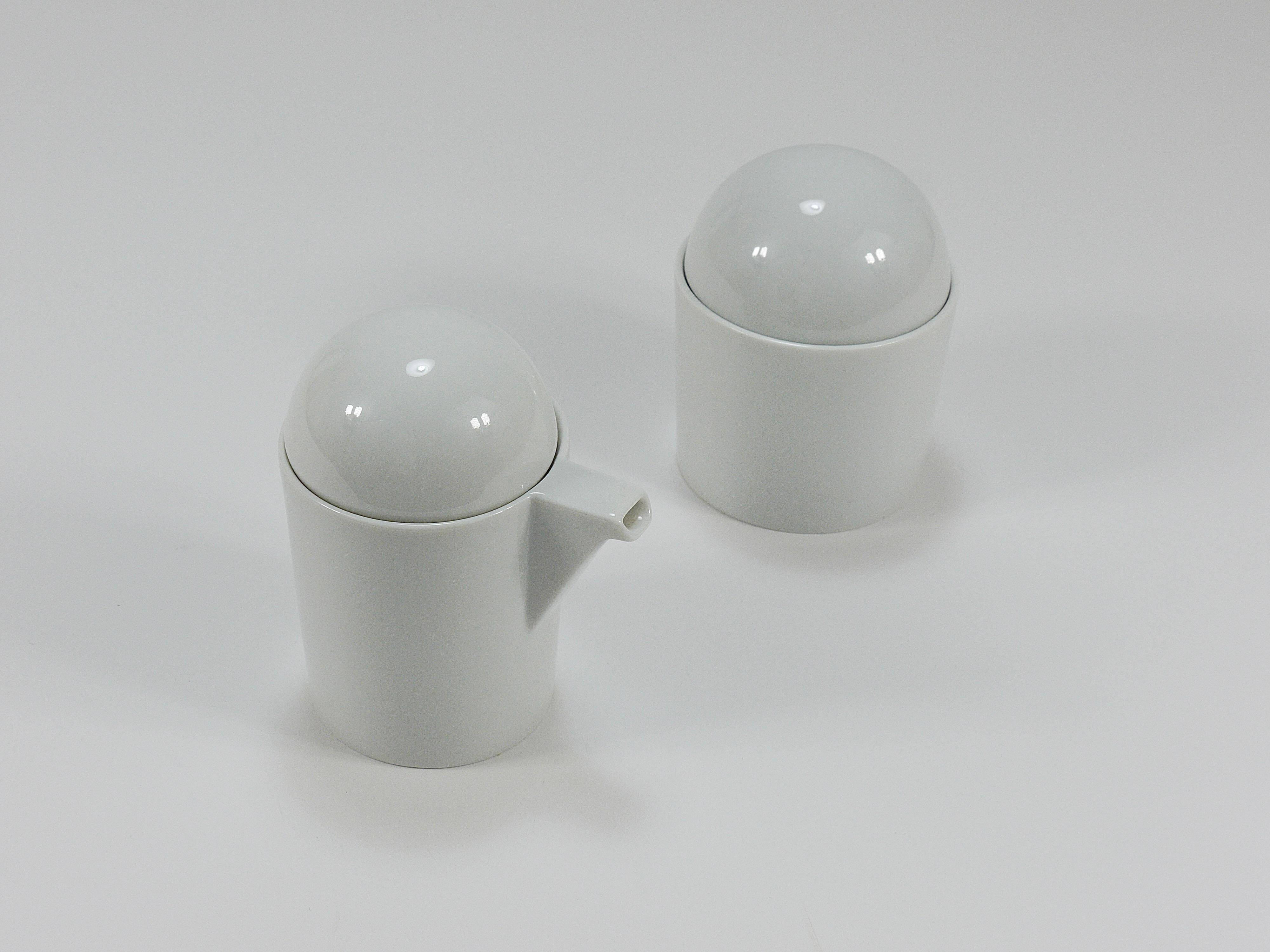 Sugar bowl and creamer postmodern Cupola by Mario Bellini for Rosenthal studio-line