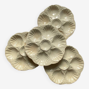 Set of 4 shellfish plates, Sarreguemines