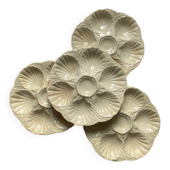 Set of 4 shellfish plates, Sarreguemines