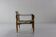 Fauteuil safari de conception danoise avec accoudoirs en bois