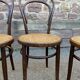 4 curved wood chairs Fischel Nr 14