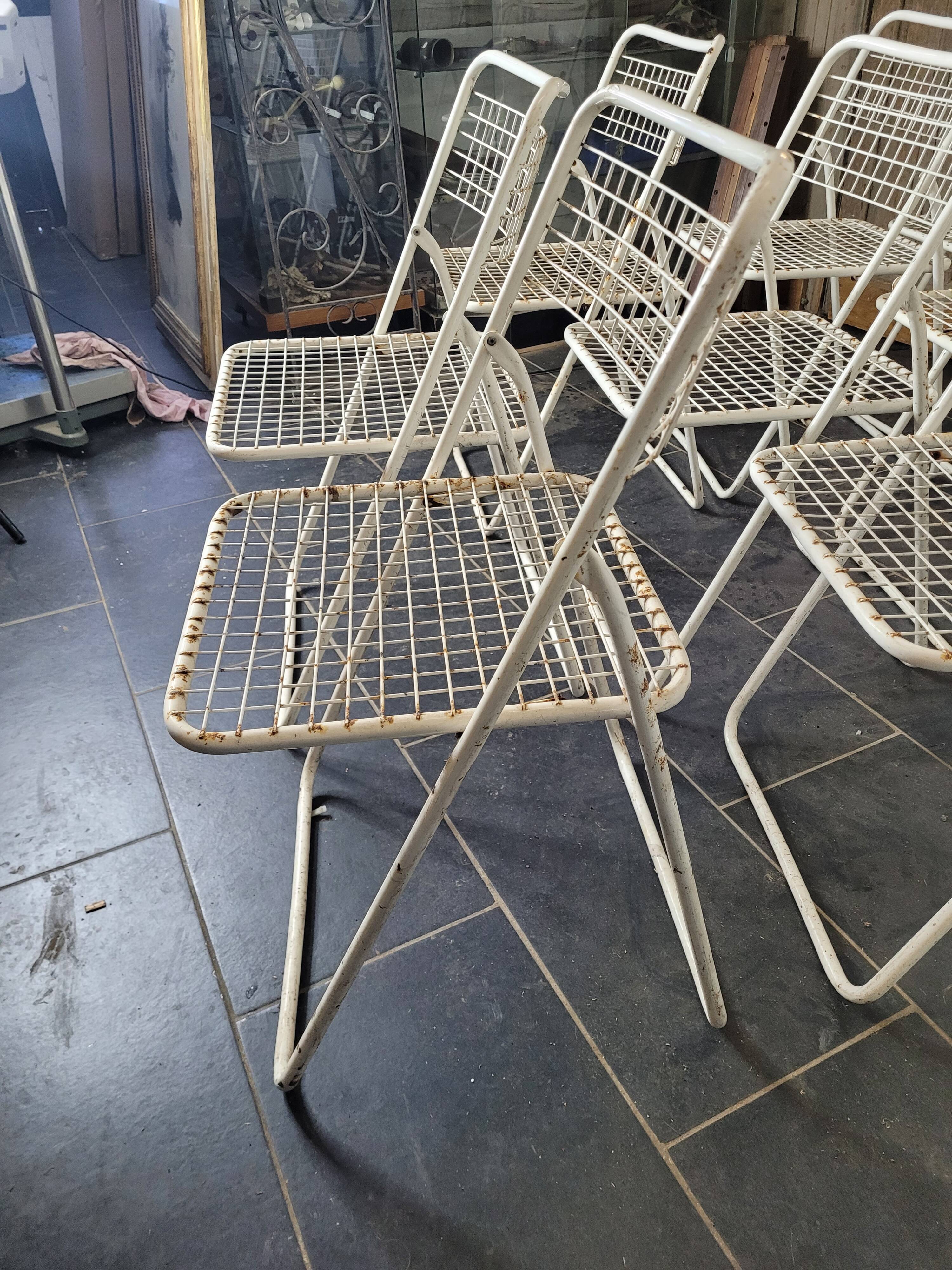 11 folding chairs, Ted Net by Niels Gammelgaard from the 70s