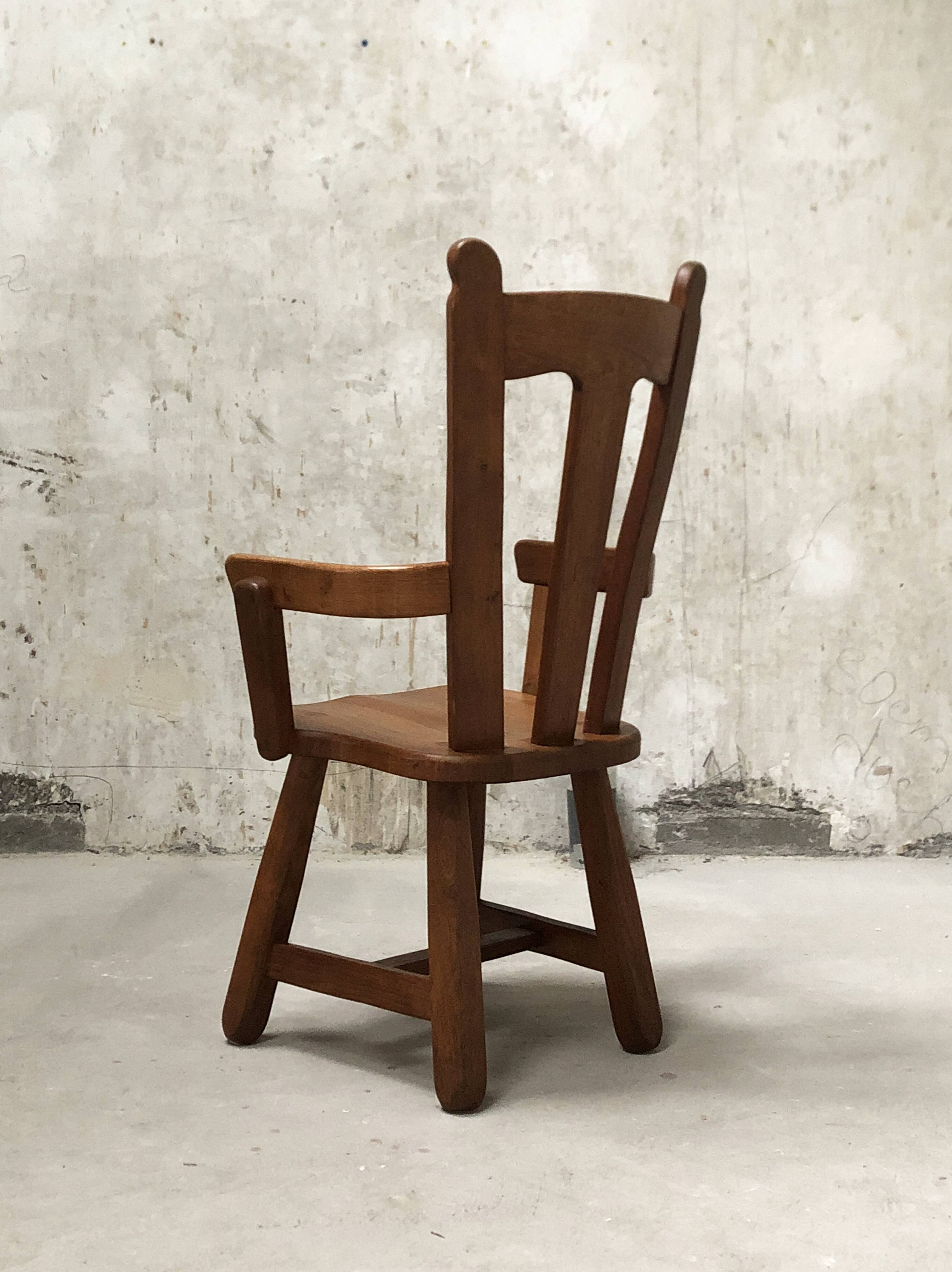 Belgian brutalist vintage armchair