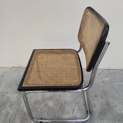 Marcel Breuer B32 chair in black cane signed Made in Italy