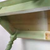 Green console table