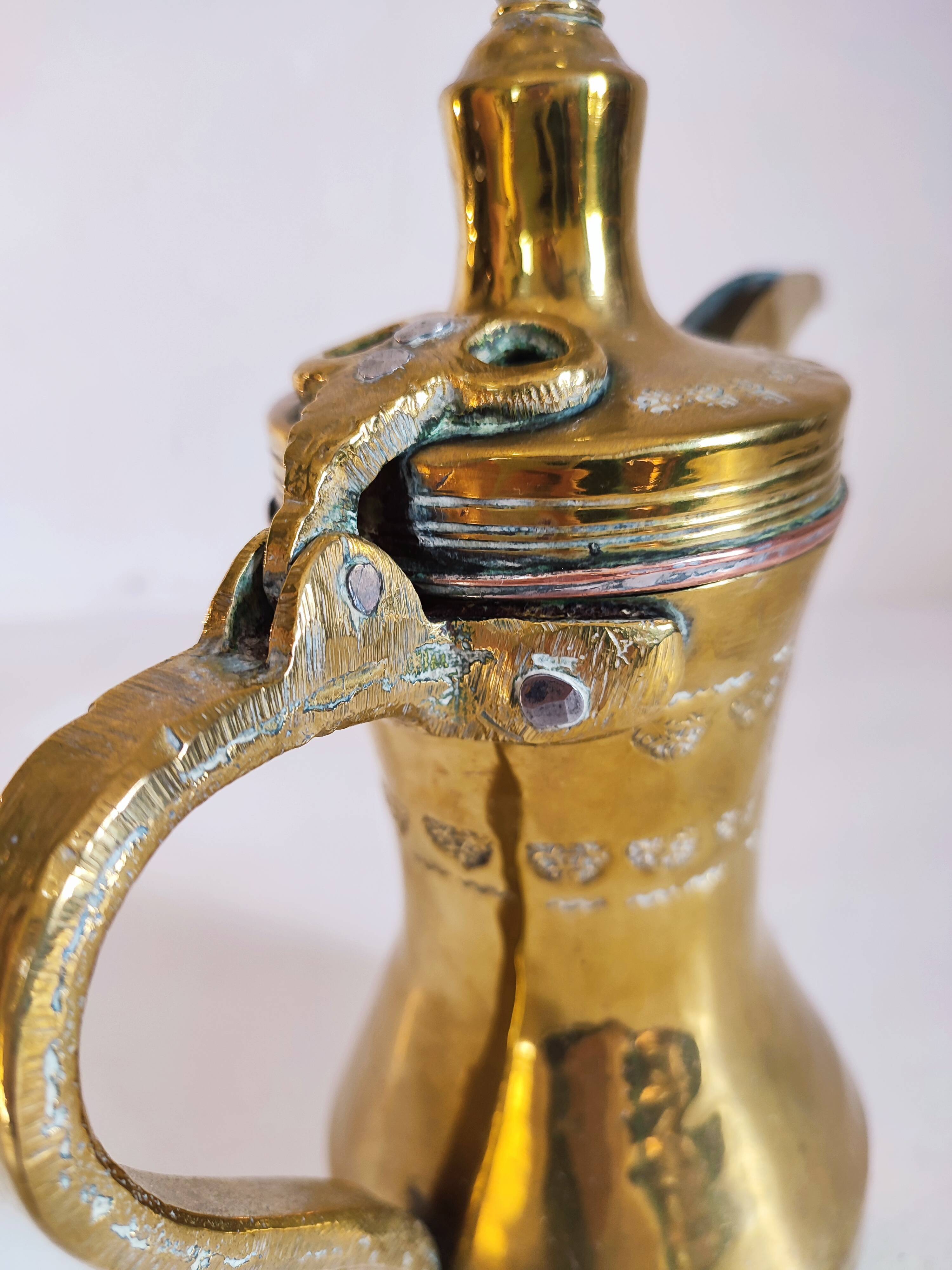 Brass coffee maker Saudi Arabia 19th