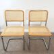 Pair of Marcel Breuer Cesca B32 chairs made in Italy