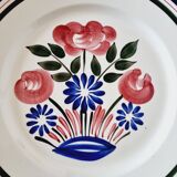 Large spring plate model. Choisy Le Roi earthenware