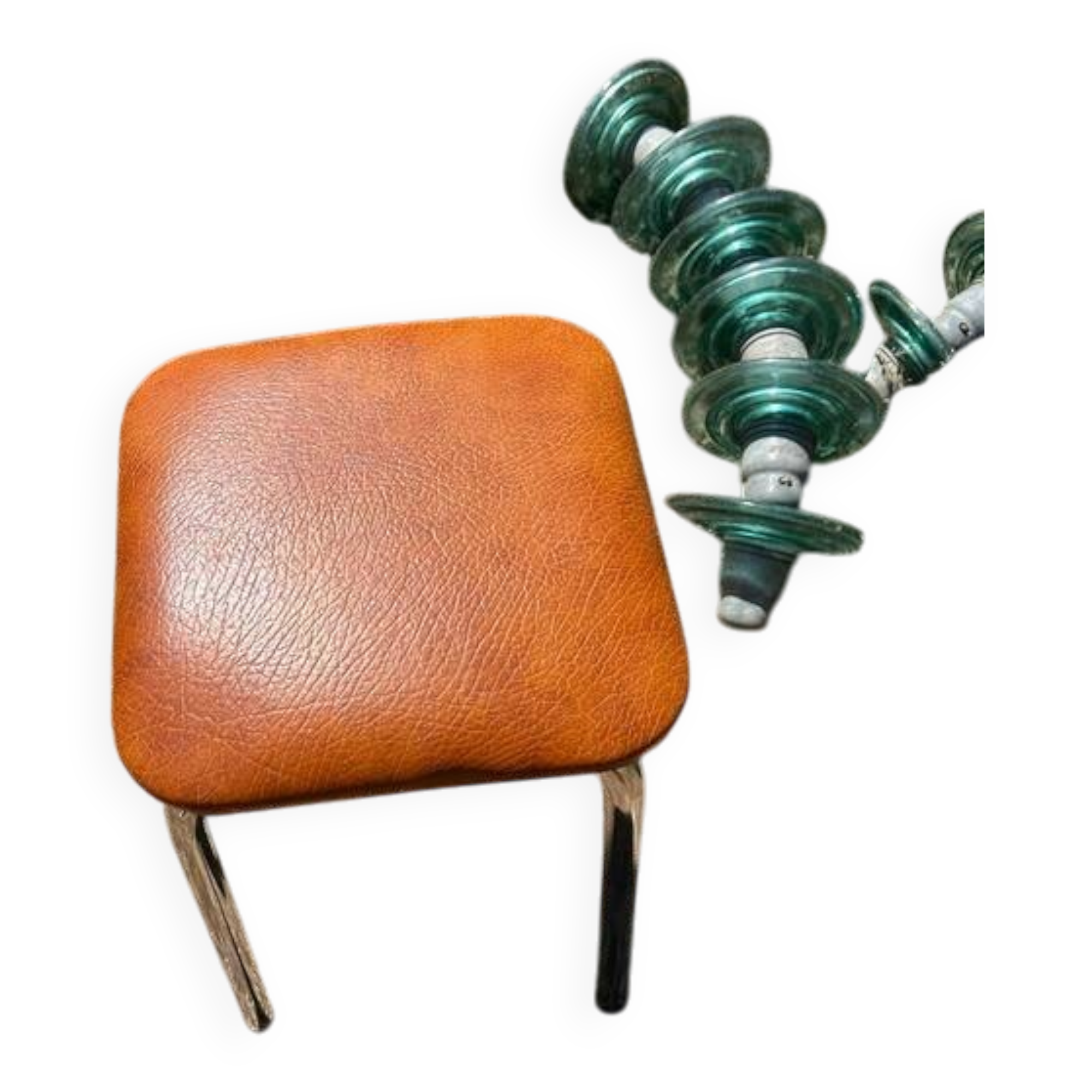 Vintage leather stool