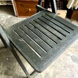 Black wooden folding chair