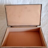 Silver metal jewelry box from the 50s