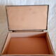 Silver metal jewelry box from the 50s