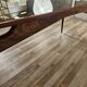 1950s wooden dining table with mirrored top