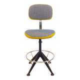 Upholstered Vintage Desk Swivel Stool, Spain, 1960s