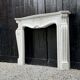 Louis XV Style Fireplace In White Carrara Marble, Circa 1980
