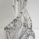 JB sculptural transparent and black crystal lamp