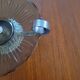 Art Deco smoked glass and chrome-plated metal bowl – 1930s