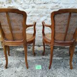 Fauteuils cannés de style Louis XV