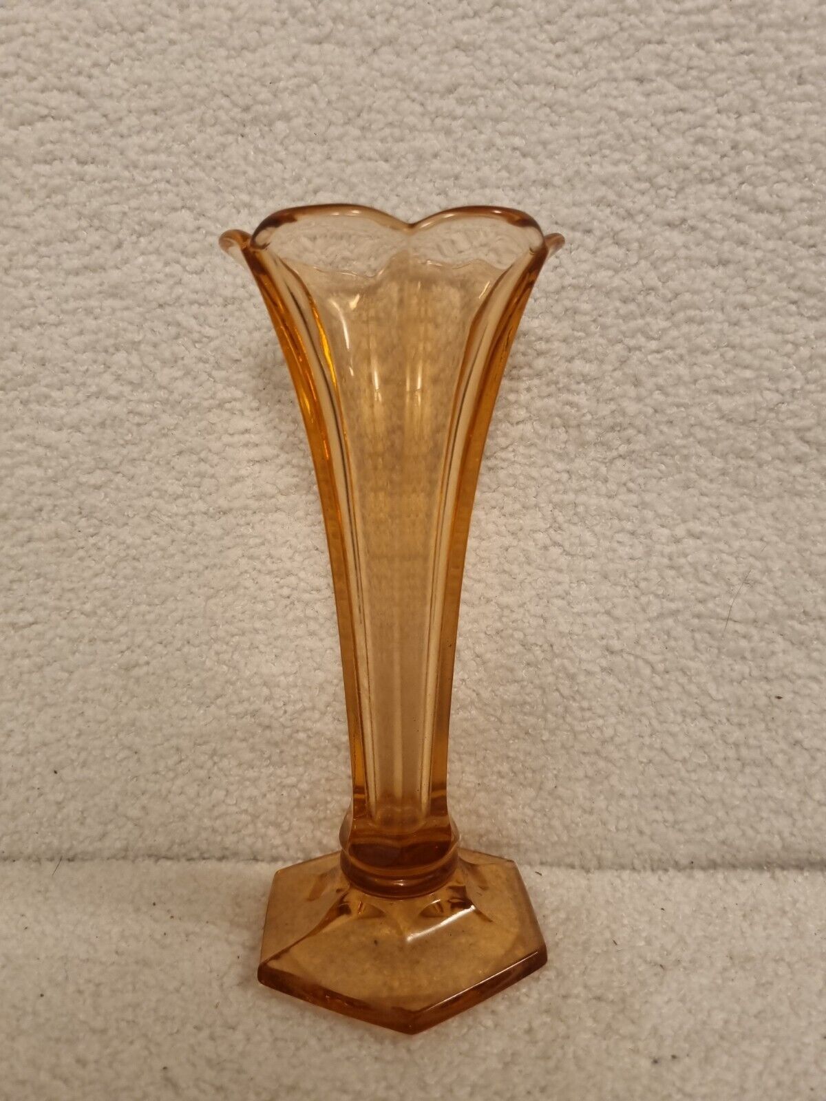 Art Deco Soliflore "American" orange, pink, crystal factory of Val Saint-Lambert Belgium