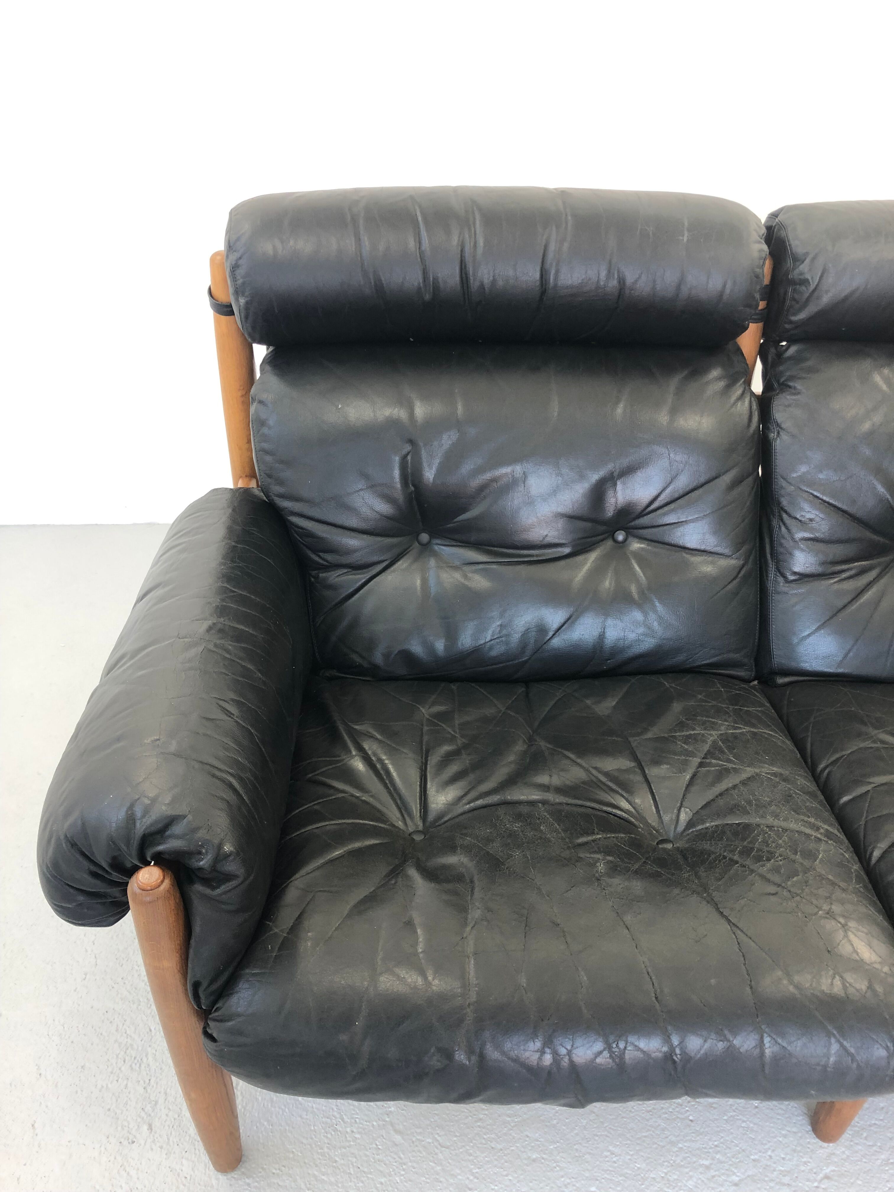 Sofa and Pouffe by E. Merthen, Ire Møbler, Sweden, 1960s