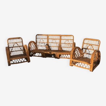 Vintage rattan lounge