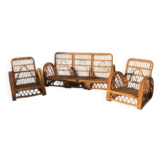 Vintage rattan lounge