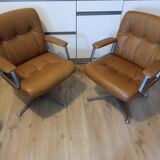 Pair of p215 office armchairs by Osvaldo Borsani for Techno