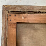 Oil on canvas painting XIX woman reading