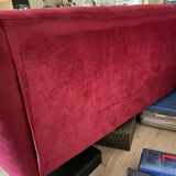 Red velvet sofa