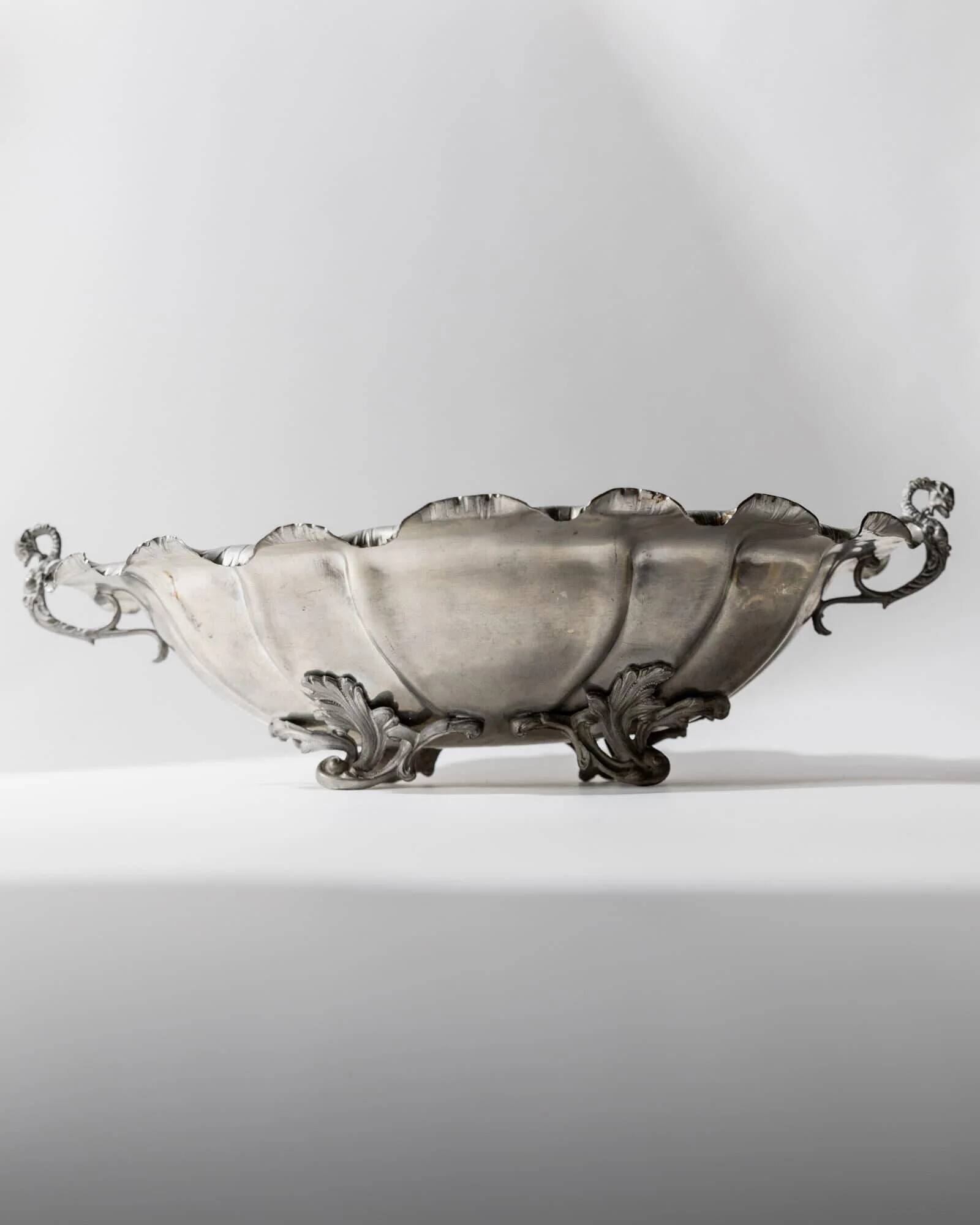 Vintage 1940s pewter centrepiece bowl