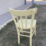 4 chaises bistrot peintes en jaune