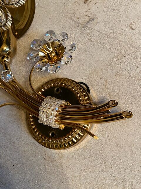 Pair of Palwa flower sconces