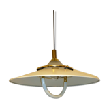 Metal and glass hanging lamp dating from the 1960s