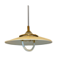 Metal and glass hanging lamp dating from the 1960s