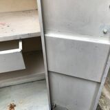 Parisian white metal kitchen cabinet