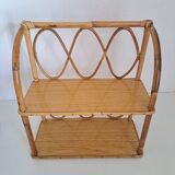 Set of bamboo wall shelves