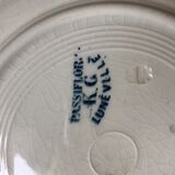 Set of 6 plates in faience Luneville model Passiflore