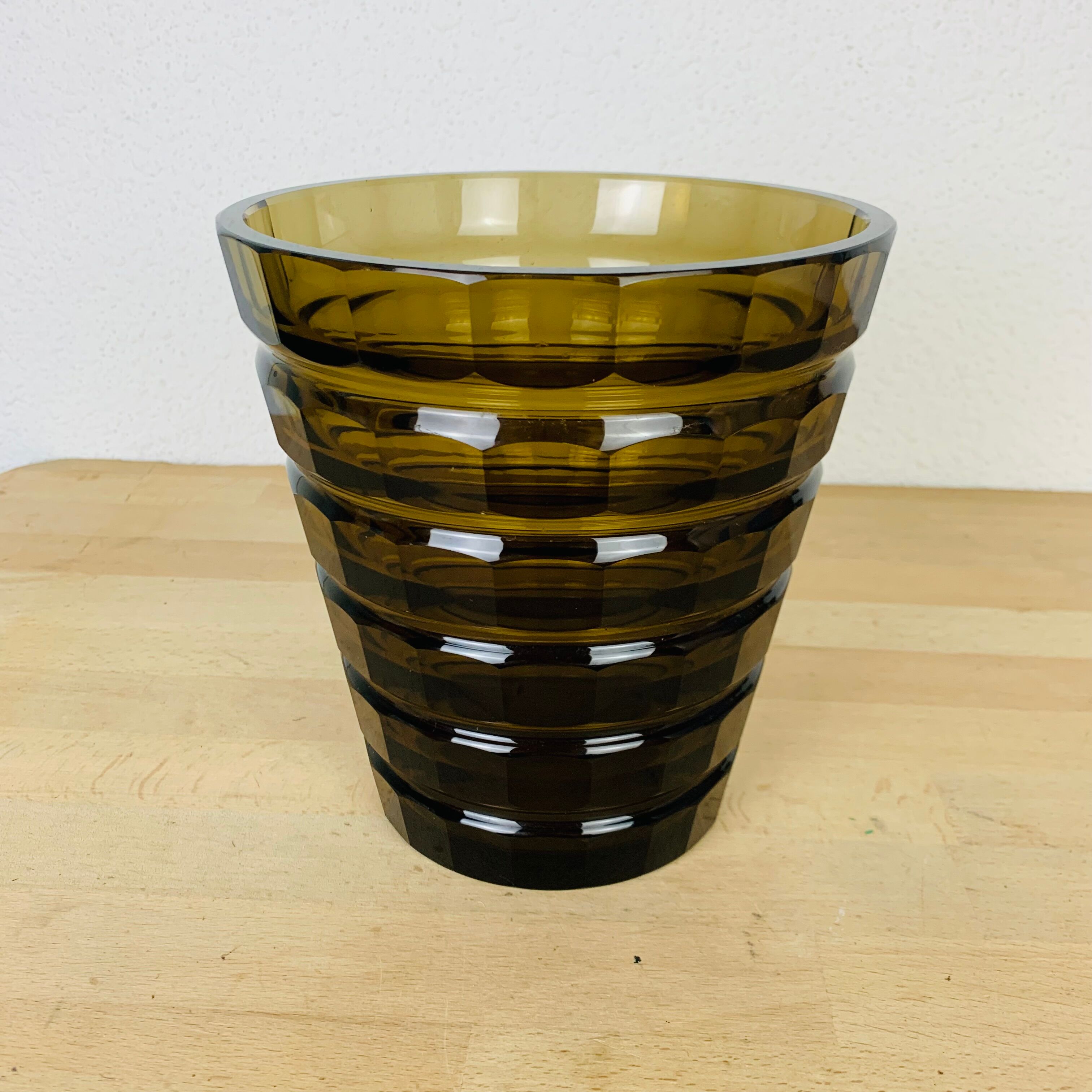 Daum Nancy Art Deco vase 1930 Lorraine cross smoked glass