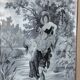 Paire de tableaux en soie