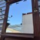 Antique hall coat rack – mirror, hooks & umbrella stand
