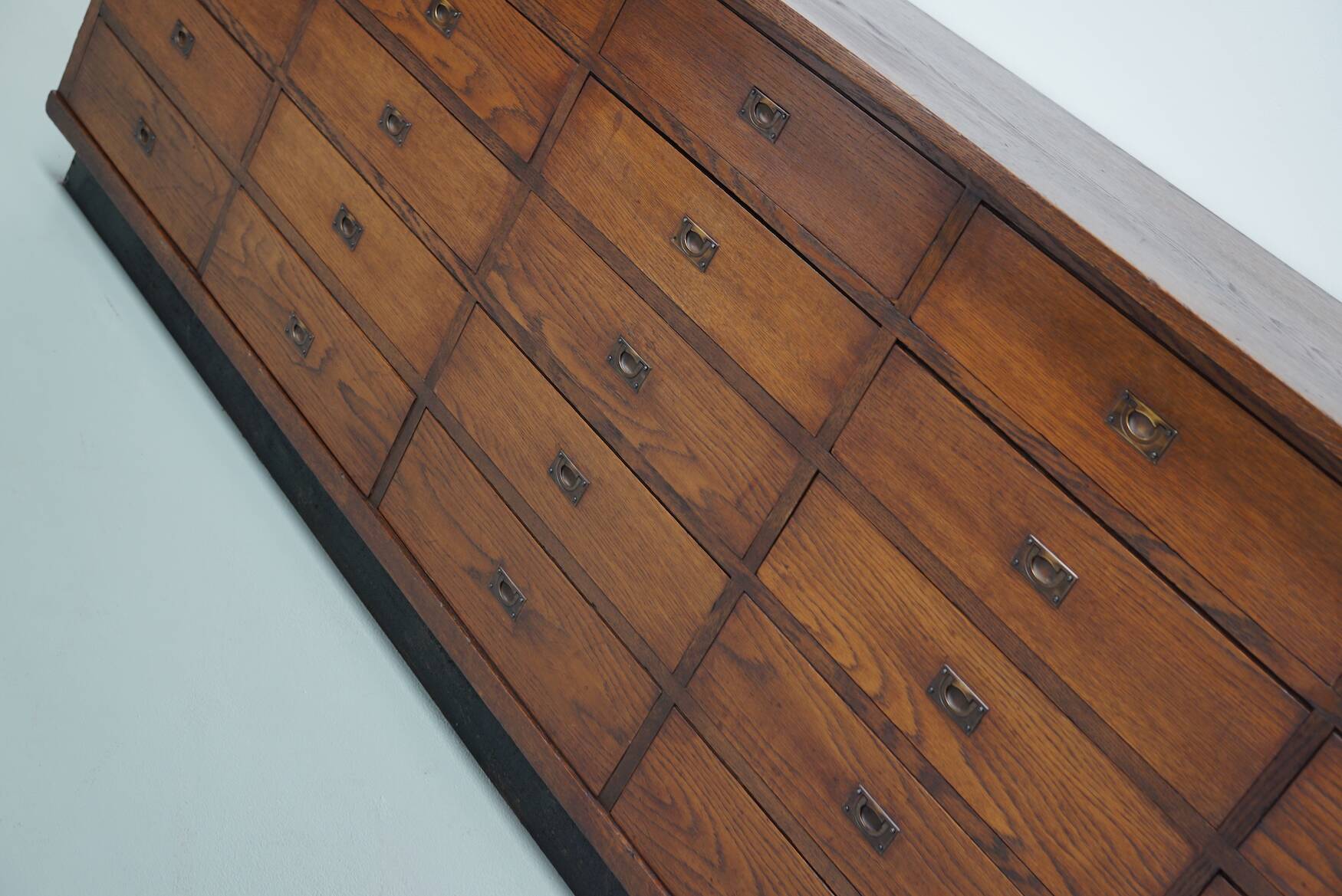 Large Art Deco Dutch Oak Apothecary / Filing Cabinet or Sideboard, 1930s
