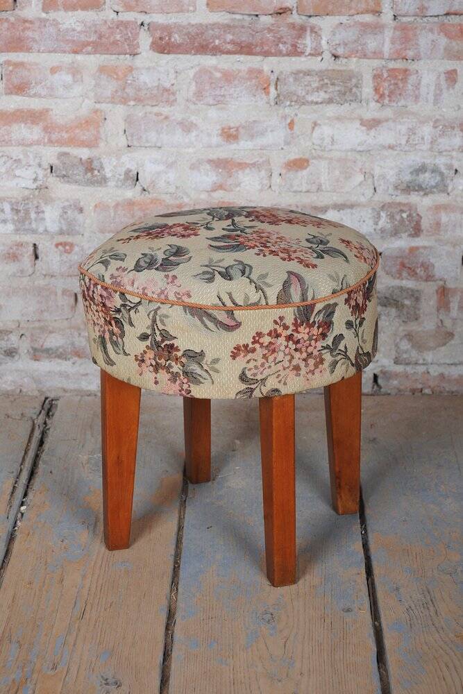 Art Deco Beech Stool, Czech, 1930s