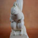 Charles LEMANCEAU, SAINT-CLÉMENT earthenware factory. Art Deco squirrel - 1930